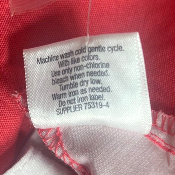 St Johns Bay Womens Scarlet Ibis Capri Pant MidRise Pink Size 6P Petite New - Picture 8 of 11